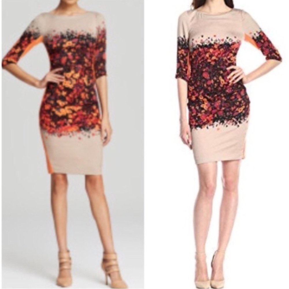 Tracy Reese | Watercolor floral fitted sheath dress Women’s size 6 Anthropologie